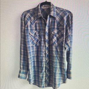 Blue Plaid Men's Shirt